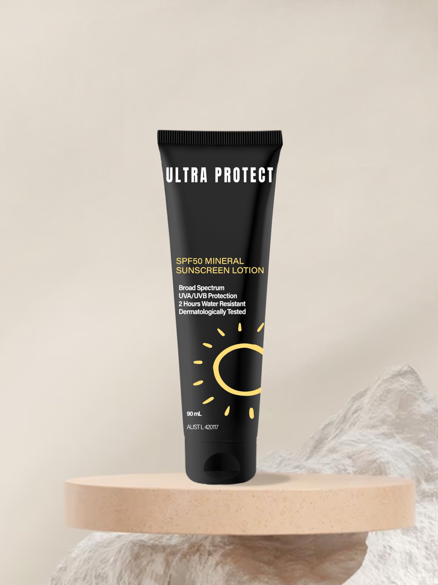 Mineral Sunscreen Lotion 90mL Tube.